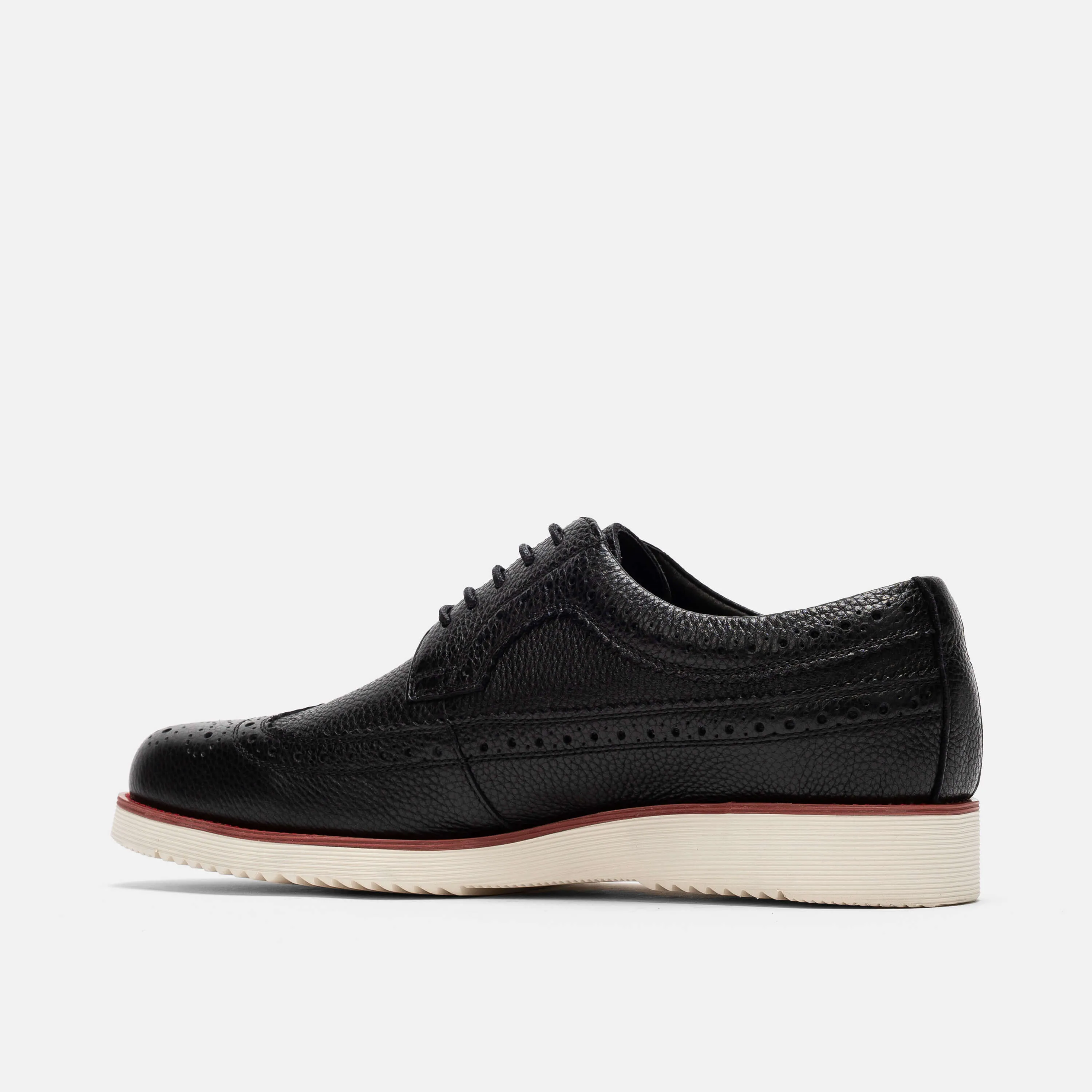 Alexander Black Pebble Leather Longwing Sneakers