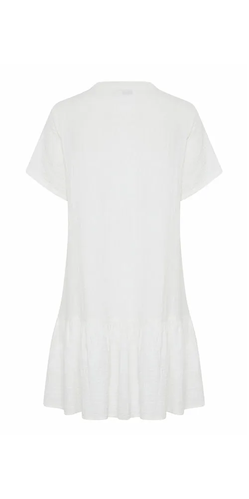 B.Young Loose Cotton Dress, white