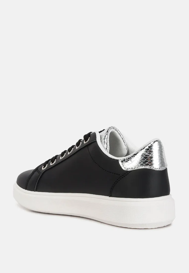 Claude Faux Leather Back Panel Detail Sneakers