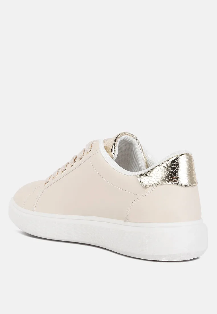 Claude Faux Leather Back Panel Detail Sneakers