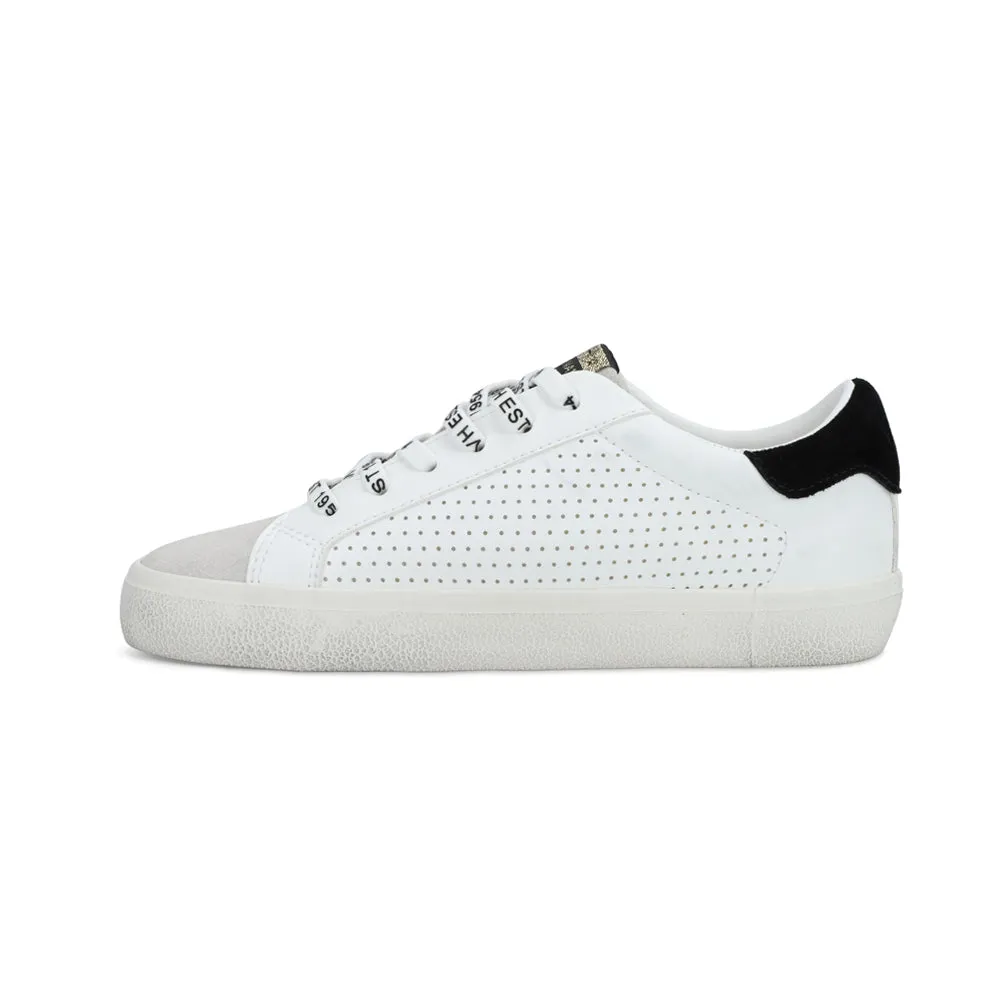 Gadol Perforated Metallic Slip On Sneakers