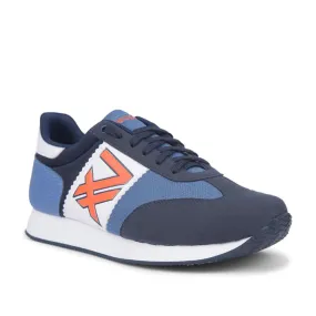 Leap7x Casual Navy Blue Lacing Sneakers For Men BACKAM-1E By Liberty