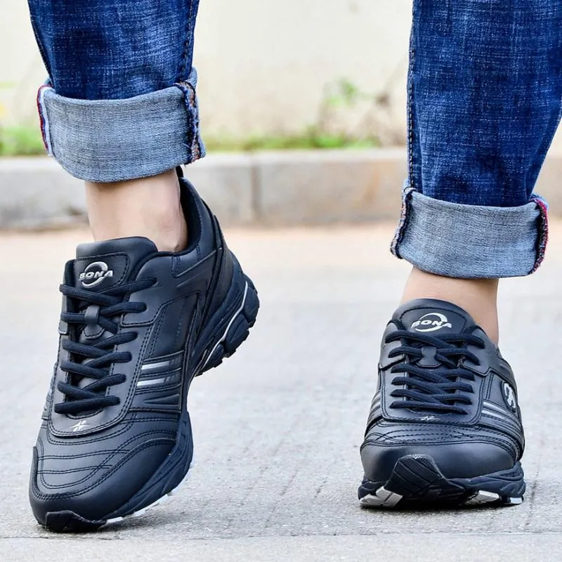 Men's Casual Leather Sneakers | Plus Size