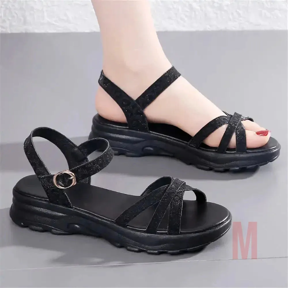 Merendy Safona Flat-Heel Open-Toe Buckle Slide Sandals