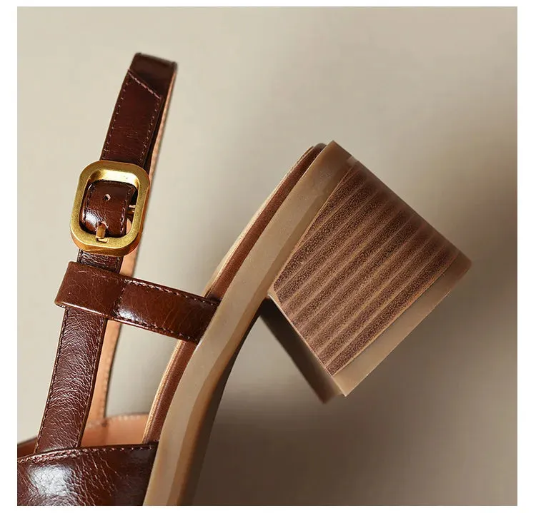 Open-Toe Buckle Strap Women Sandals