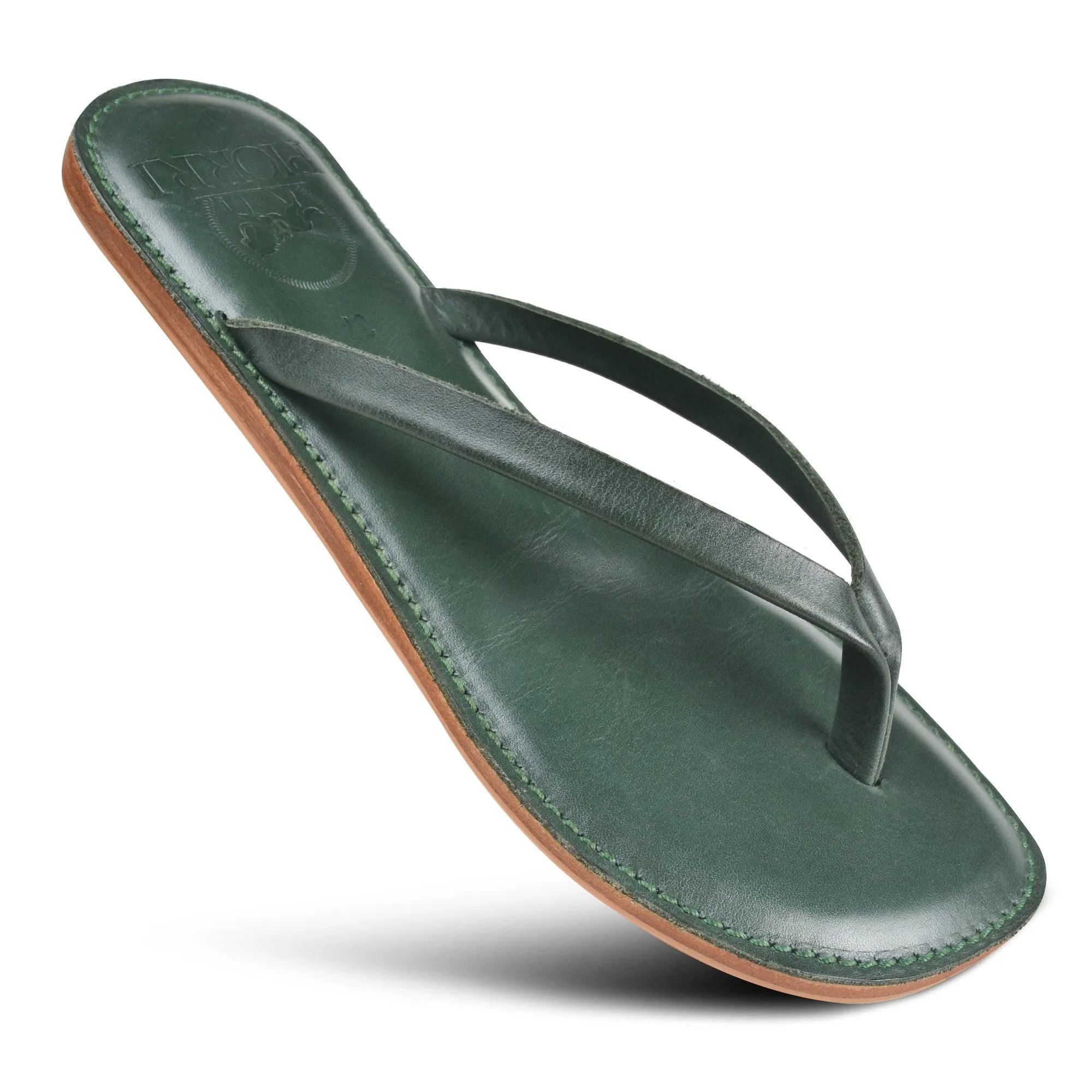 PIORRI by Aerothotic - Aeris Women's Genuine Leather Summer Casual Comfort Flat Slide Sandals - PL3293