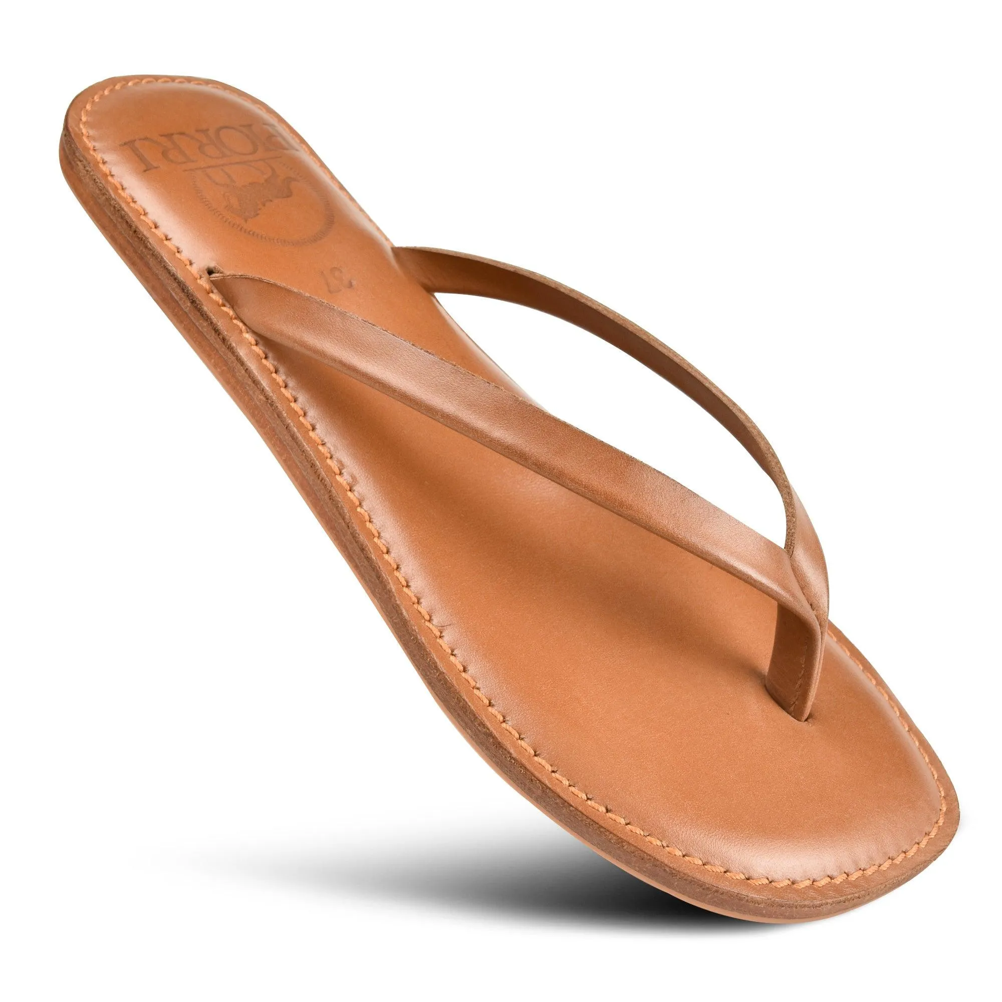 PIORRI by Aerothotic - Aeris Women's Genuine Leather Summer Casual Comfort Flat Slide Sandals - PL3293