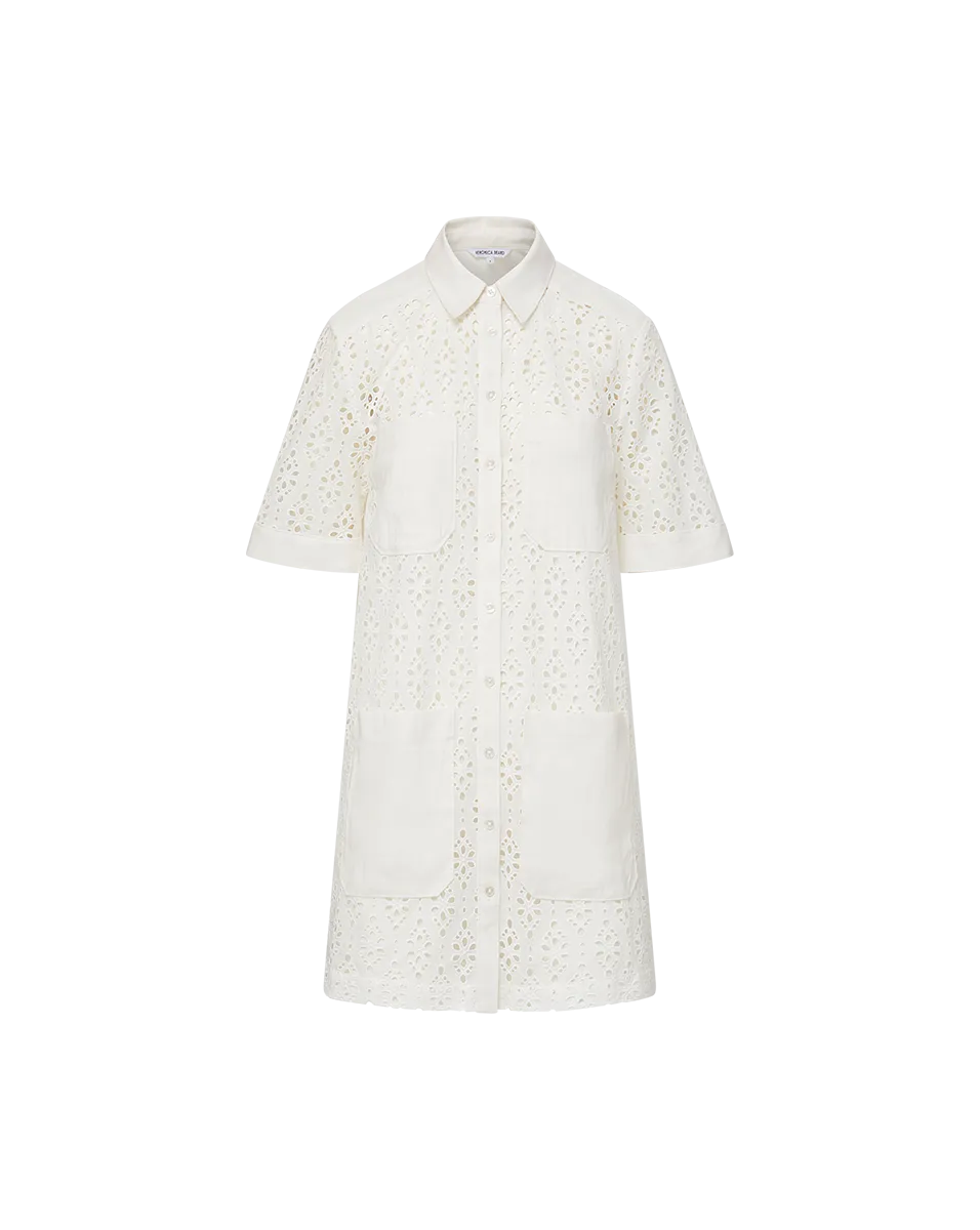 Rafaela Cotton Eyelet Shirtdress