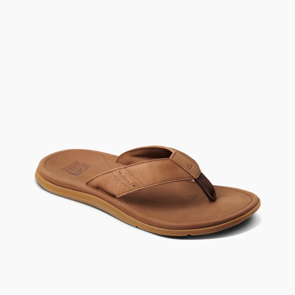 REEF Mens Leather Santa Ana Sandals