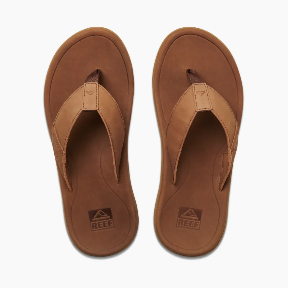 REEF Mens Leather Santa Ana Sandals