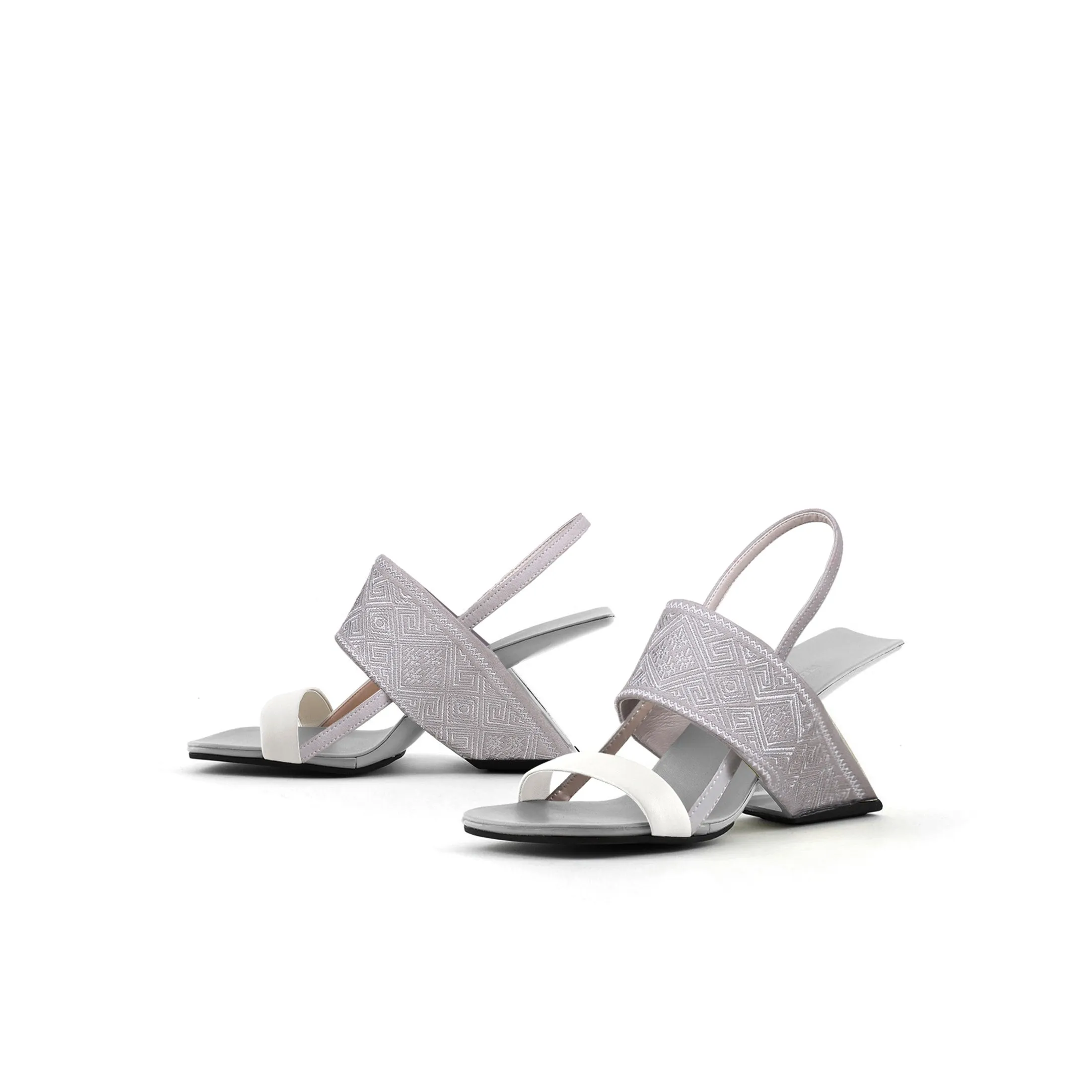 Square Toe Thick Strap Slip On Sandals