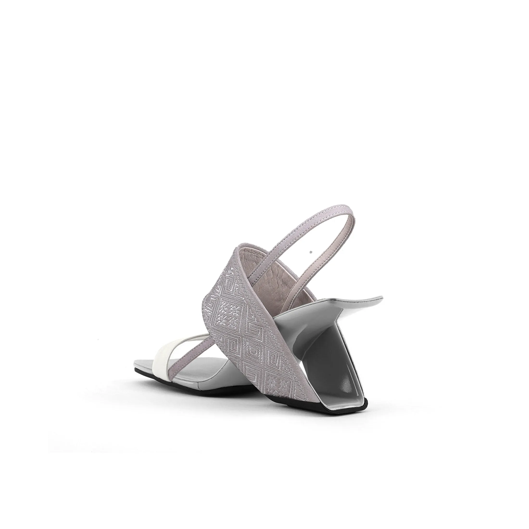 Square Toe Thick Strap Slip On Sandals