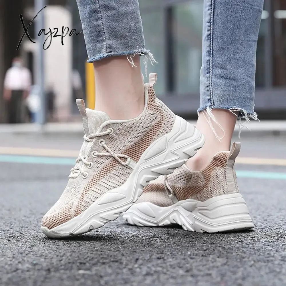 Xajzpa - 2023 New Sneakers Women Shoes Mesh Breathable Flat Anti-Slip Woman Sneakers Outdoor Trainer Female Zapatos De Mujer