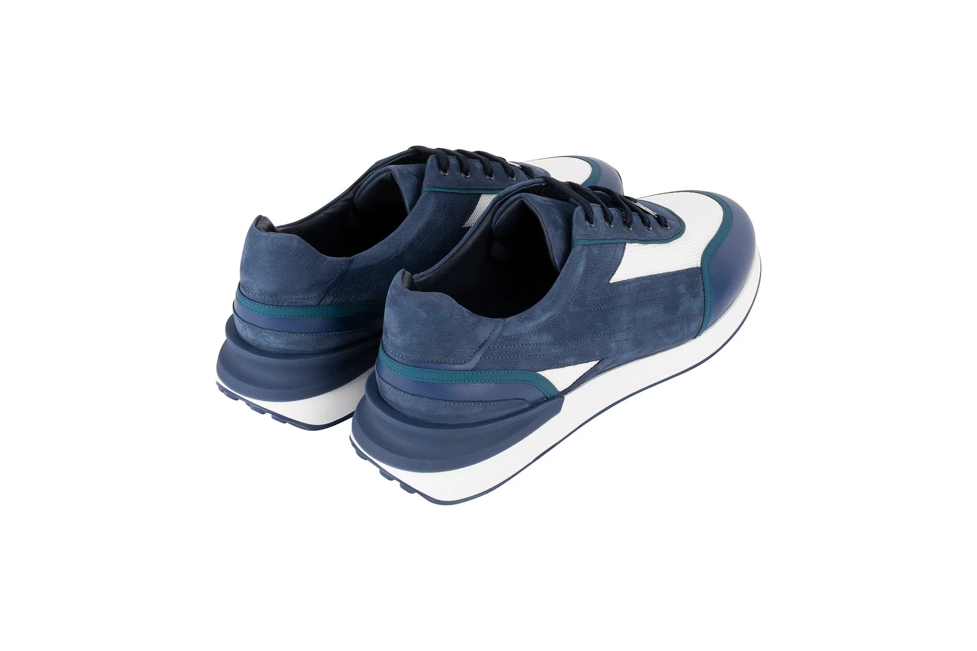 Zilli Calfskin Blue Sneakers