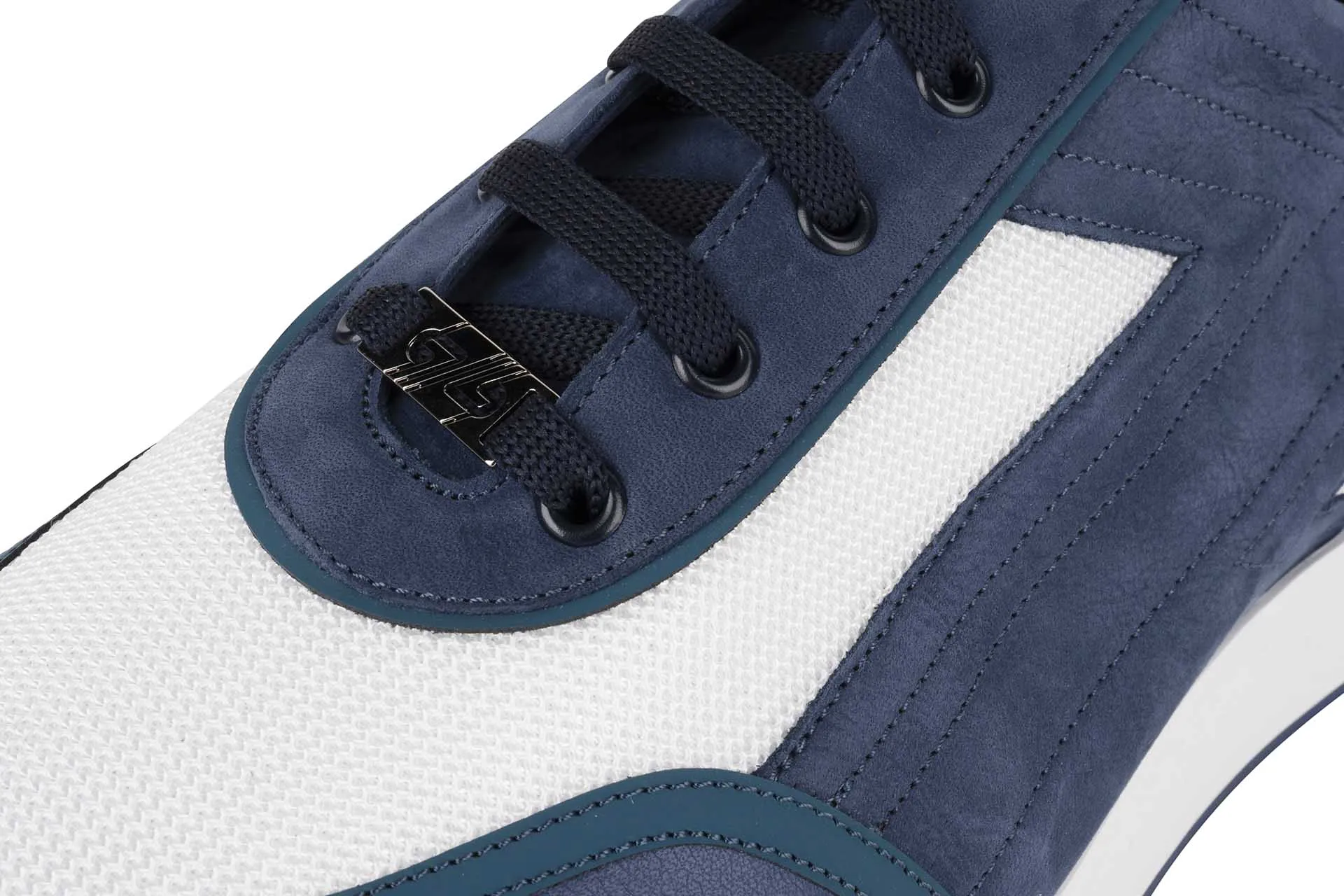 Zilli Calfskin Blue Sneakers